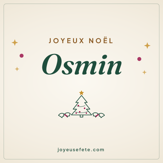 Image carrée « Joyeux Noël Osmin » pour WhatsApp