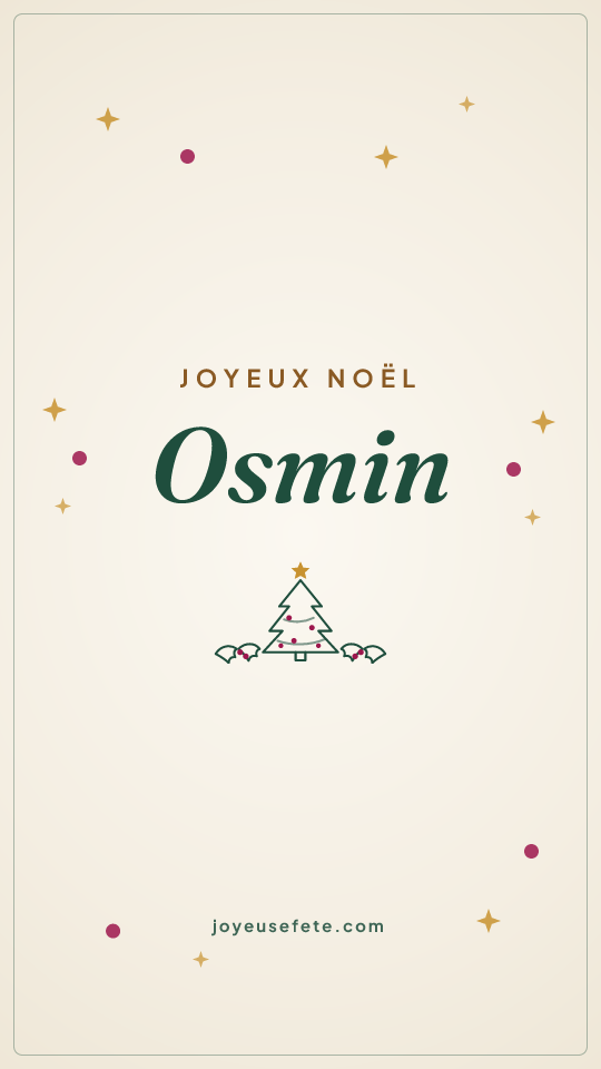 Image « Joyeux Noël Osmin » au format story