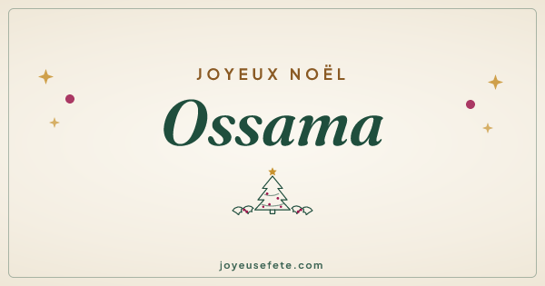 Image « Joyeux Noël Ossama » au format large
