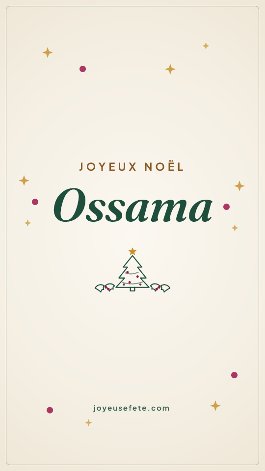 Image « Joyeux Noël Ossama » au format story