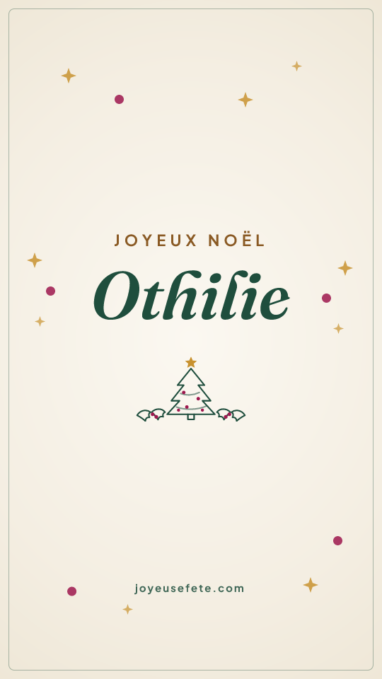 Image « Joyeux Noël Othilie » au format story