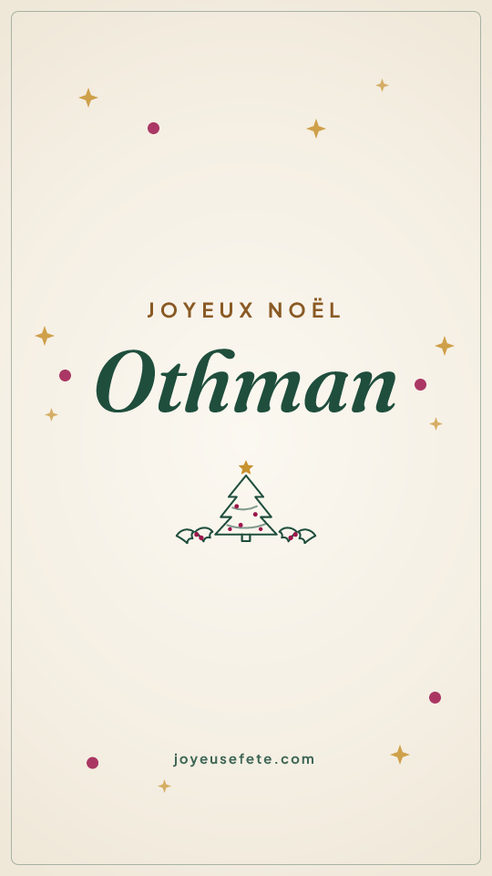 Image « Joyeux Noël Othman » au format story