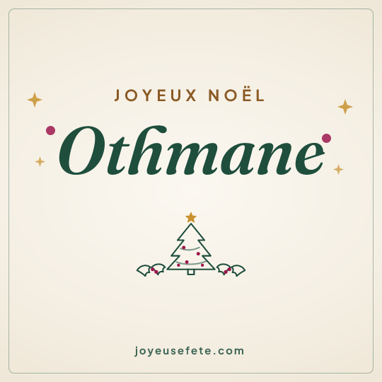 Image carrée « Joyeux Noël Othmane » pour WhatsApp