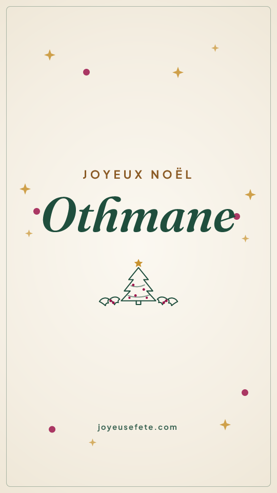 Image « Joyeux Noël Othmane » au format story