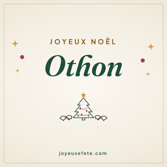 Image carrée « Joyeux Noël Othon » pour WhatsApp