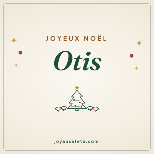Image carrée « Joyeux Noël Otis » pour WhatsApp