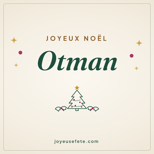 Image carrée « Joyeux Noël Otman » pour WhatsApp