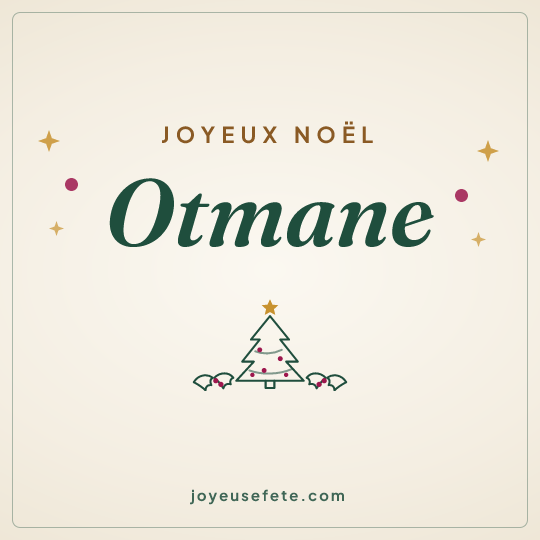 Image carrée « Joyeux Noël Otmane » pour WhatsApp