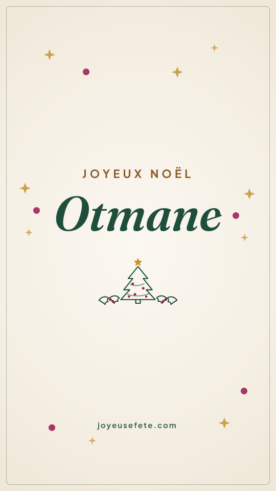 Image « Joyeux Noël Otmane » au format story