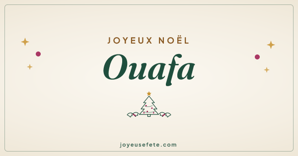 Image « Joyeux Noël Ouafa » au format large