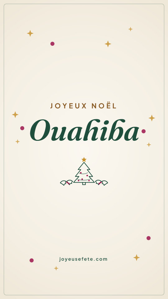 Image « Joyeux Noël Ouahiba » au format story