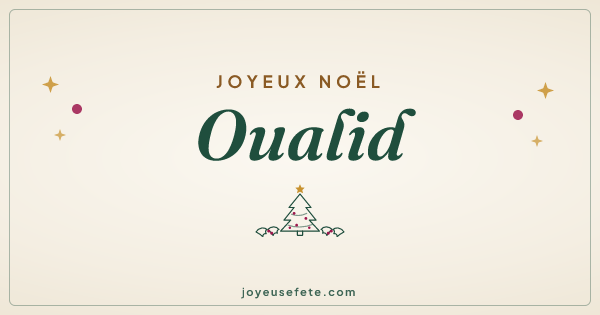 Image « Joyeux Noël Oualid » au format large