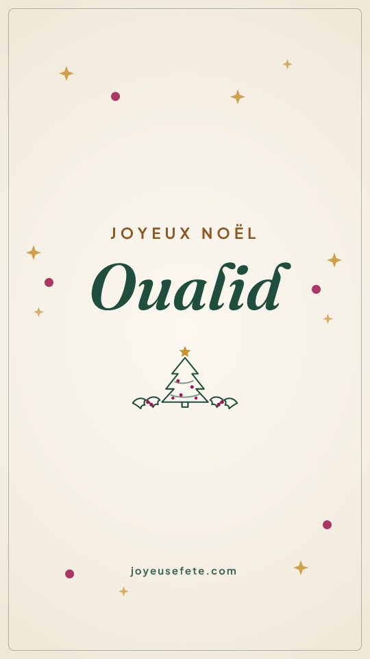 Image « Joyeux Noël Oualid » au format story