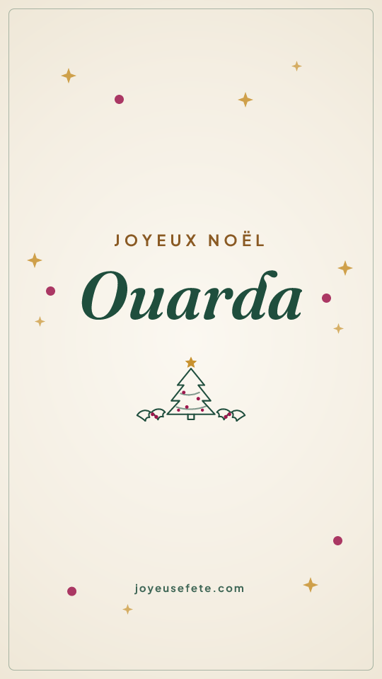 Image « Joyeux Noël Ouarda » au format story