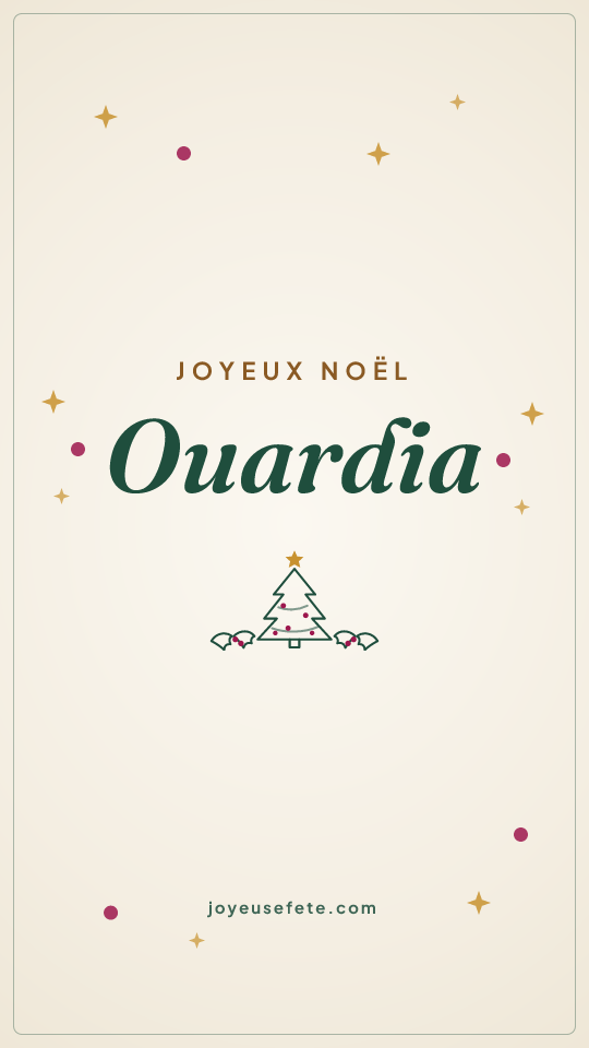 Image « Joyeux Noël Ouardia » au format story
