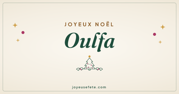 Image « Joyeux Noël Oulfa » au format large