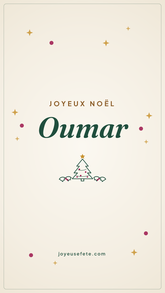 Image « Joyeux Noël Oumar » au format story