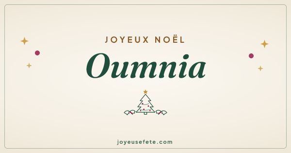 Image « Joyeux Noël Oumnia » au format large