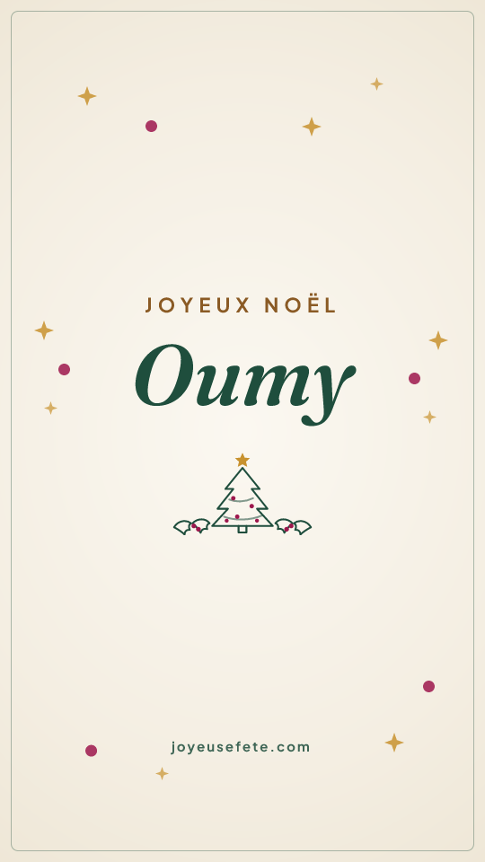 Image « Joyeux Noël Oumy » au format story