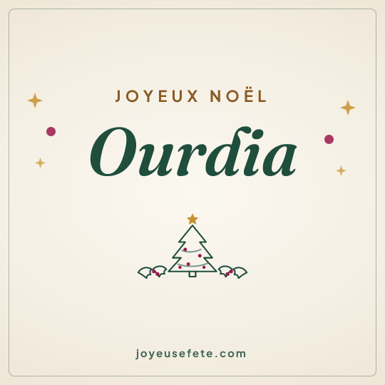 Image carrée « Joyeux Noël Ourdia » pour WhatsApp