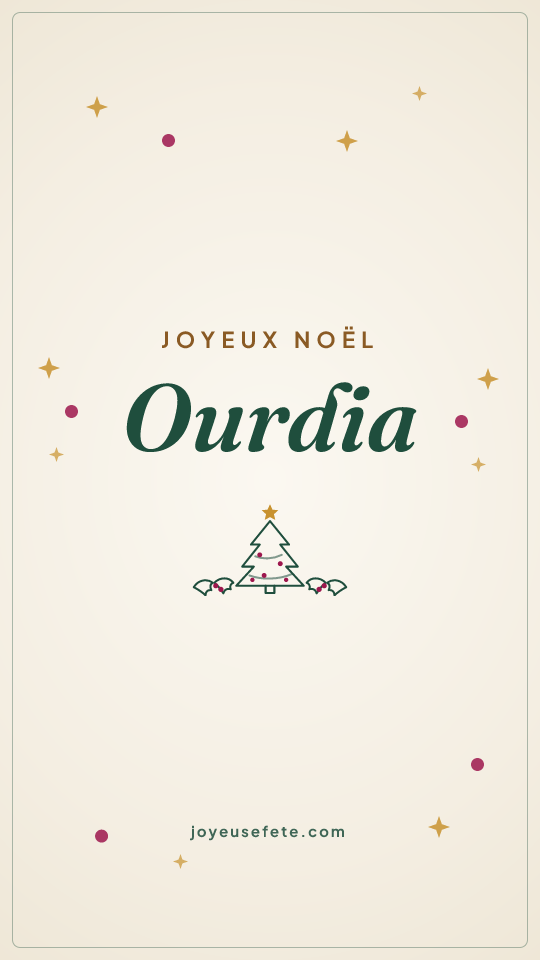 Image « Joyeux Noël Ourdia » au format story