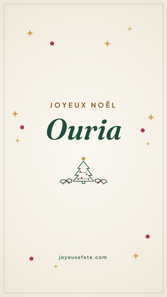 Image « Joyeux Noël Ouria » au format story