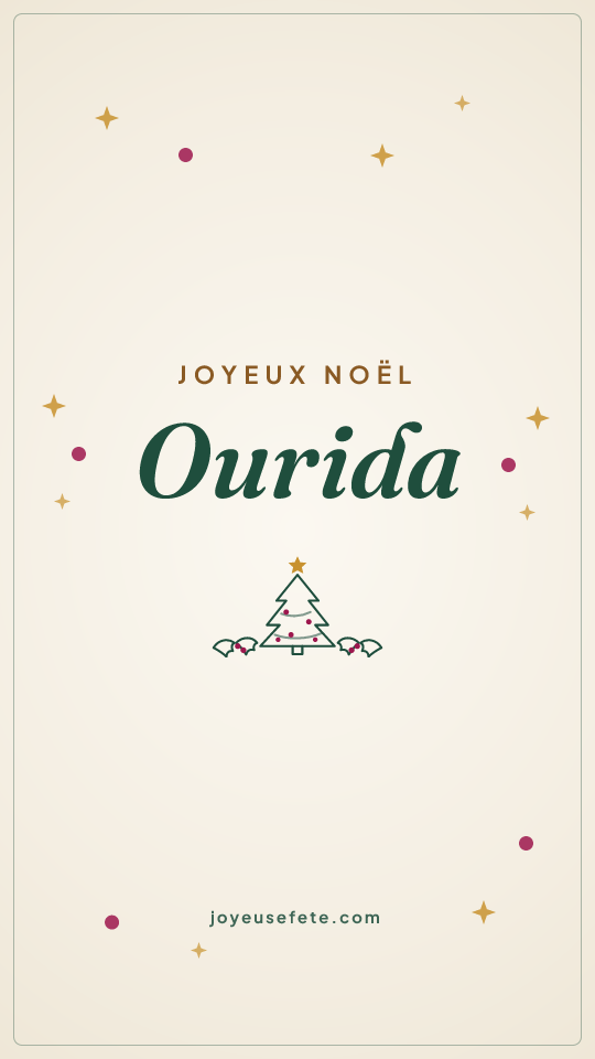 Image « Joyeux Noël Ourida » au format story