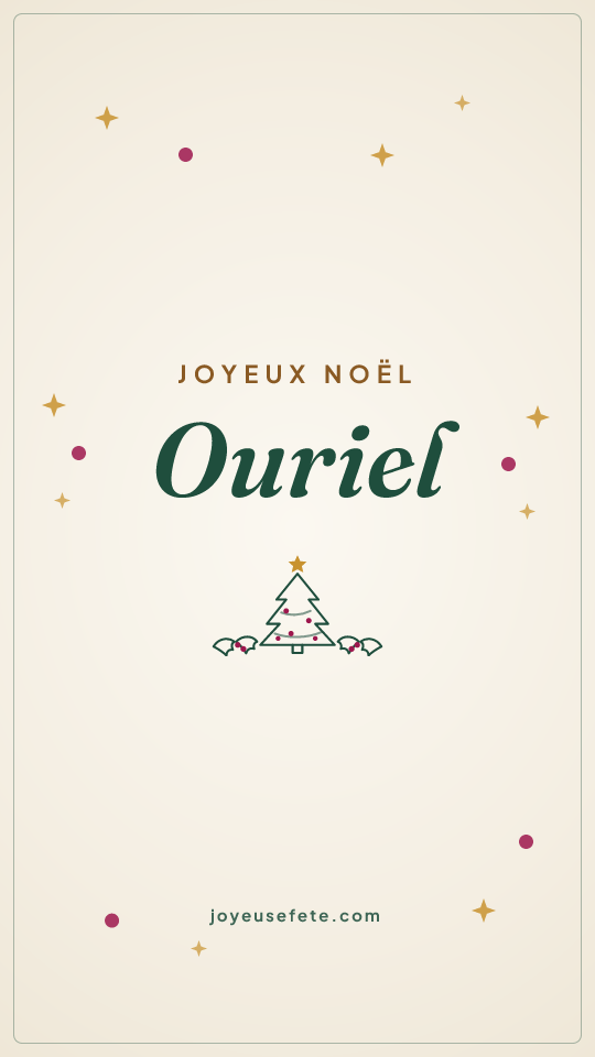 Image « Joyeux Noël Ouriel » au format story