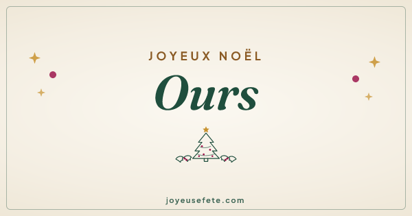 Image « Joyeux Noël Ours » au format large