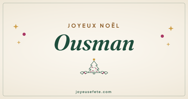 Image « Joyeux Noël Ousman » au format large