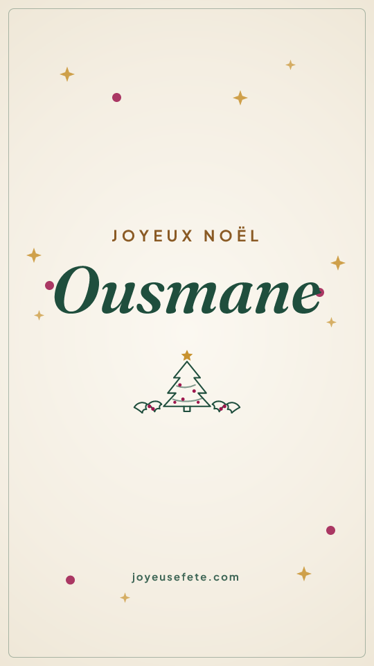 Image « Joyeux Noël Ousmane » au format story