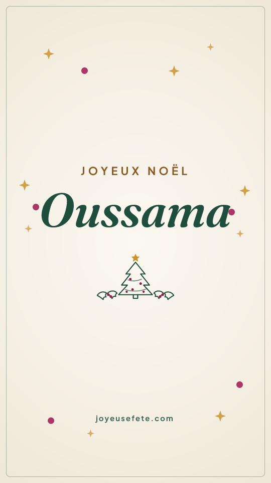 Image « Joyeux Noël Oussama » au format story