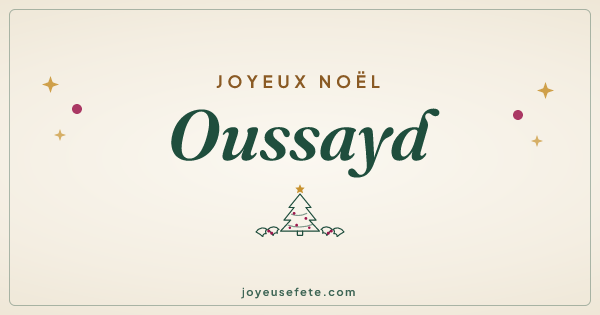 Image « Joyeux Noël Oussayd » au format large