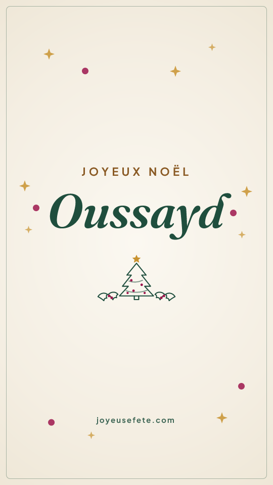 Image « Joyeux Noël Oussayd » au format story