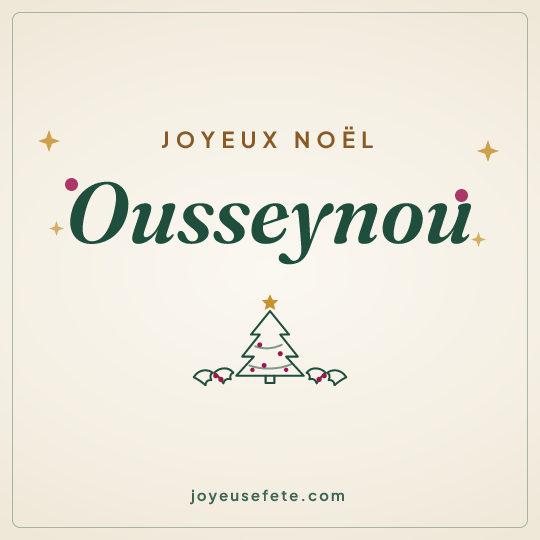 Image carrée « Joyeux Noël Ousseynou » pour WhatsApp