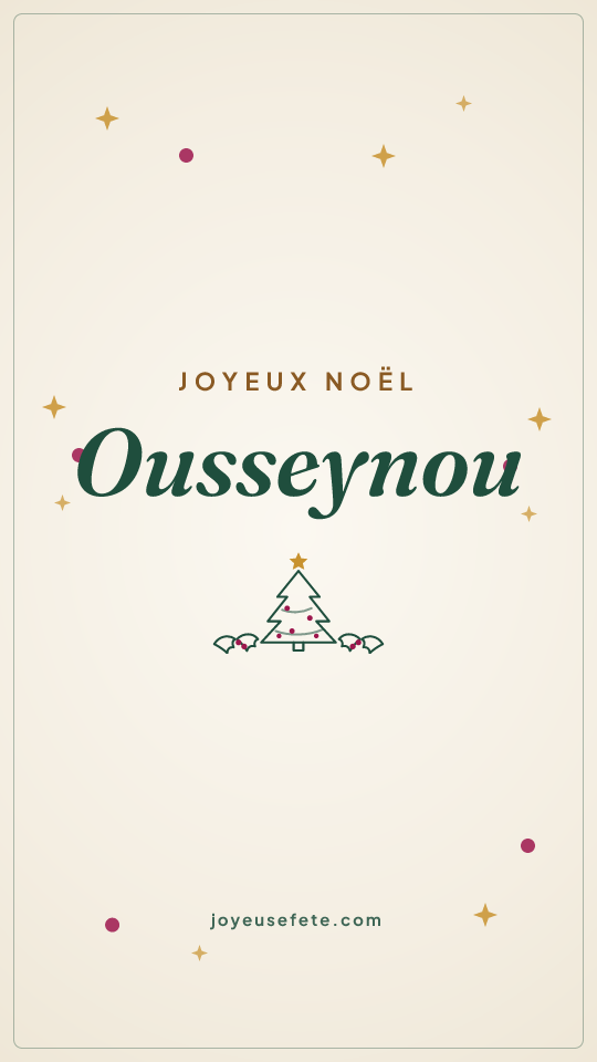 Image « Joyeux Noël Ousseynou » au format story