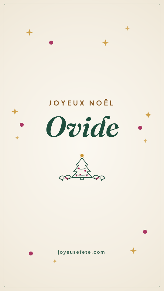 Image « Joyeux Noël Ovide » au format story