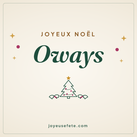 Image carrée « Joyeux Noël Oways » pour WhatsApp