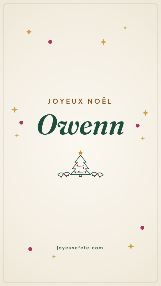 Image « Joyeux Noël Owenn » au format story