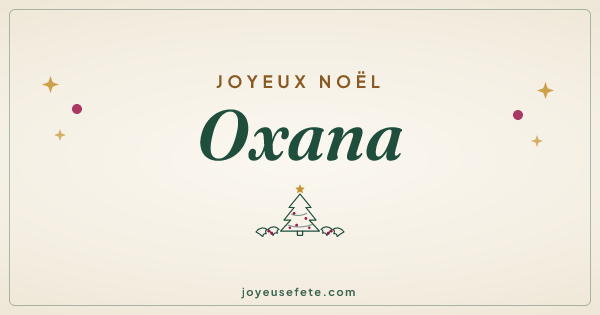 Image « Joyeux Noël Oxana » au format large
