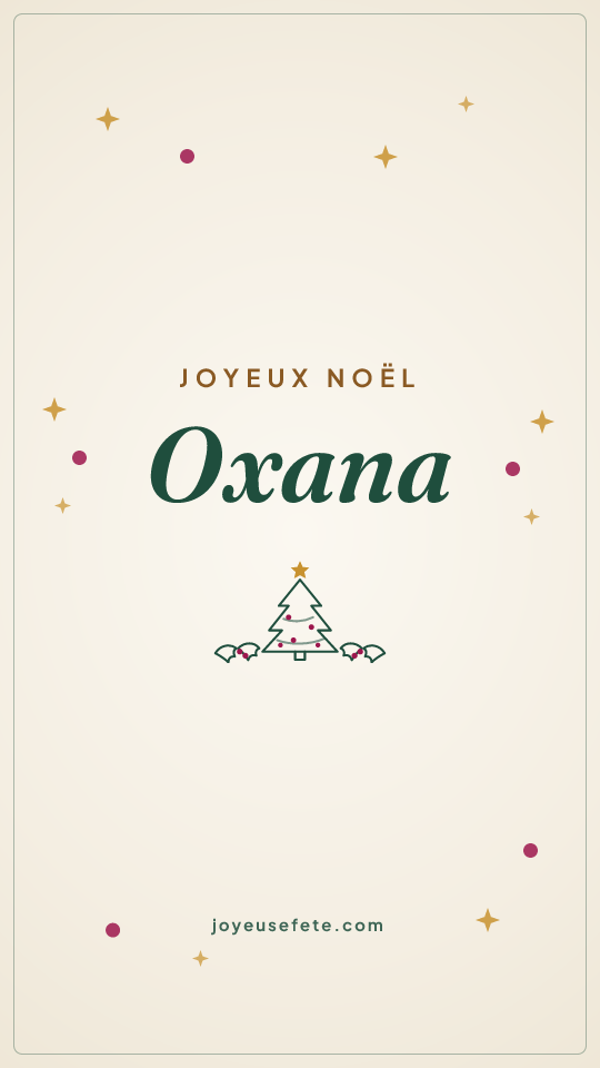 Image « Joyeux Noël Oxana » au format story
