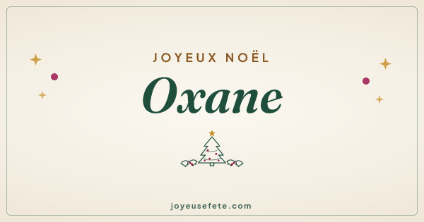 Image « Joyeux Noël Oxane » au format large