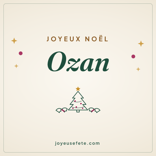Image carrée « Joyeux Noël Ozan » pour WhatsApp