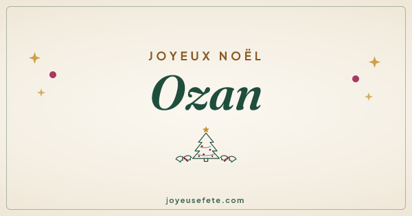 Image « Joyeux Noël Ozan » au format large