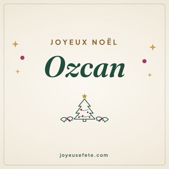 Image carrée « Joyeux Noël Ozcan » pour WhatsApp