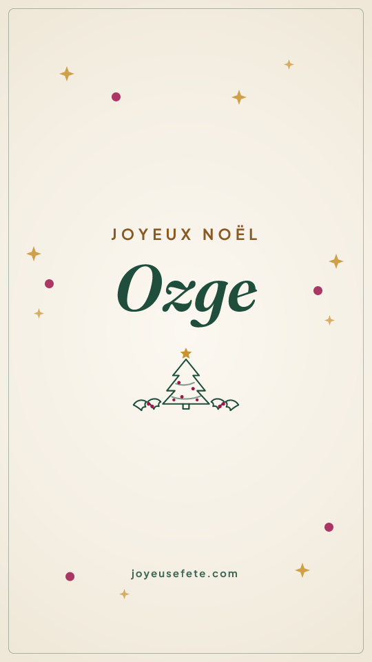 Image « Joyeux Noël Ozge » au format story