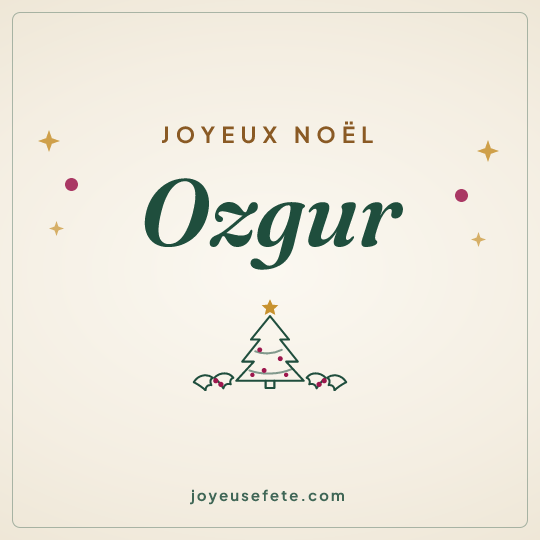 Image carrée « Joyeux Noël Ozgur » pour WhatsApp