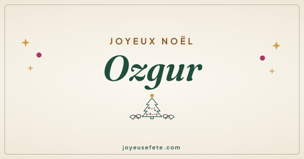 Image « Joyeux Noël Ozgur » au format large