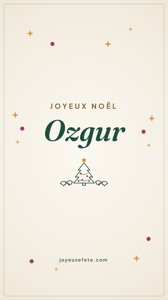 Image « Joyeux Noël Ozgur » au format story