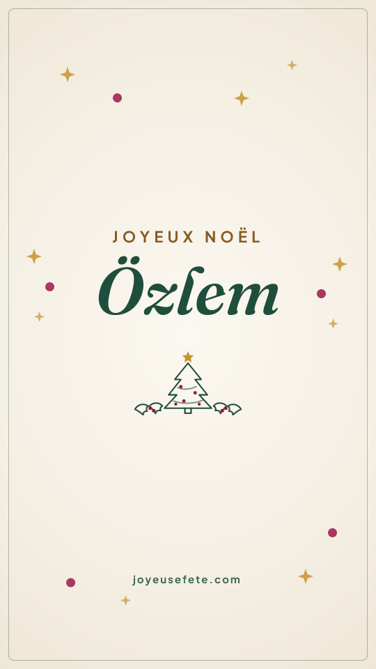 Image « Joyeux Noël Özlem » au format story
